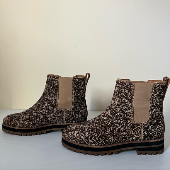 Madewell The Ivy Mini Dot Calf Hair Spotted Chelsea Ankle Boot size 8 - Picture 6 of 12
